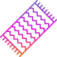 Beach Towel Line Gradient Icon vector