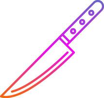 icono de gradiente de línea de cuchillo vector