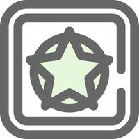 Star Green Light Fillay Icon vector