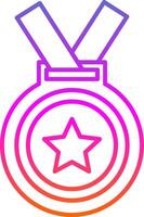 Medal Line Gradient Icon vector