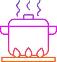 Boiling Line Gradient Icon vector