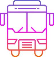icono de gradiente de línea de autobús vector
