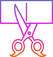 Scissors Line Gradient Icon vector