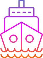 Ship Line Gradient Icon vector