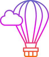 Hot Air Balloon Line Gradient Icon vector