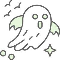 Ghost Green Light Fillay Icon vector