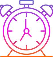 Alarm Clock Line Gradient Icon vector