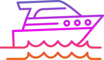 Speed Boat Line Gradient Icon vector