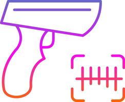 Barcode Scanner Line Gradient Icon vector