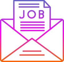 Job Offer Line Gradient Icon vector