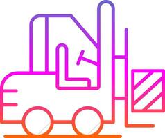 Forklift Line Gradient Icon vector