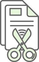 Cut Green Light Fillay Icon vector
