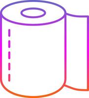 Toilet Roll Line Gradient Icon vector