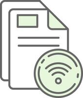 Wifi Green Light Fillay Icon vector