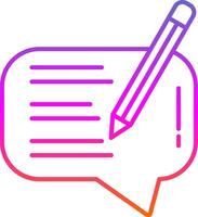 Write Message Line Gradient Icon vector