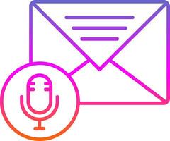 Audio Message Line Gradient Icon vector