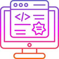 Pop Up Line Gradient Icon vector