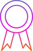 Award Line Gradient Icon vector