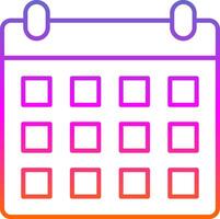 Schedule Line Gradient Icon vector