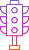 Traffic Lights Line Gradient Icon vector
