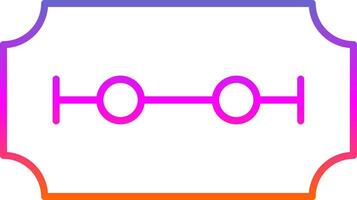 Razor Blade Line Gradient Icon vector
