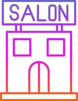 Salon Line Gradient Icon vector
