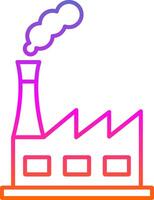 Power Plant Line Gradient Icon vector