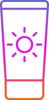 Sun Cream Line Gradient Icon vector