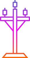 High Voltage Line Gradient Icon vector