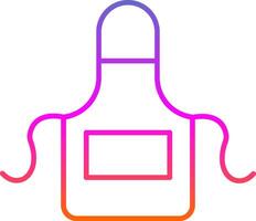 Apron Line Gradient Icon vector