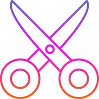 Scissors Line Gradient Icon vector