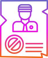 Blaklist Line Gradient Icon vector