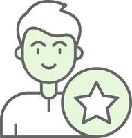 Star Green Light Fillay Icon vector