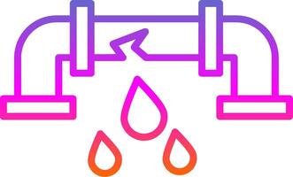 Leakage Line Gradient Icon vector