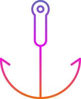 Grappling Hook Line Gradient Icon vector