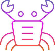 Crab Line Gradient Icon vector