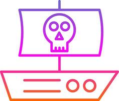 Pirate Line Gradient Icon vector