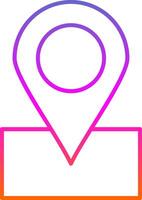 Map Line Gradient Icon vector