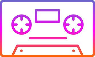Cassette Line Gradient Icon vector