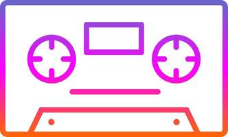 Cassette Line Gradient Icon vector