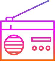 Radio Line Gradient Icon vector