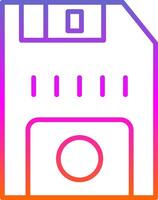 Floppy Disk Line Gradient Icon vector