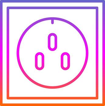 icono de gradiente de línea de enchufe vector