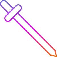 Saber Line Gradient Icon vector