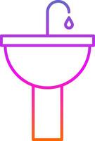 Sink Line Gradient Icon vector