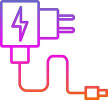 Charger Line Gradient Icon vector