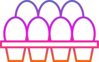 Egg Tray Line Gradient Icon vector