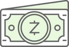 zcash verde ligero relleno icono vector