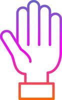 Hand Line Gradient Icon vector