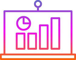 Stats Line Gradient Icon vector